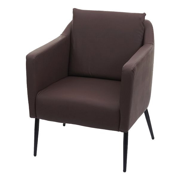 Mendler Lounge-Sessel HWC-H93a, Sessel Cocktailsessel Relaxsessel, Kunstleder braun, 74709