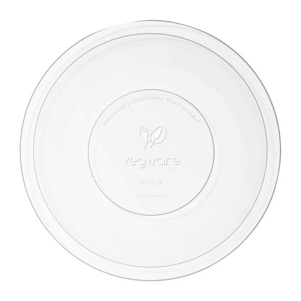 Vegware 185 Serie Kompostierbare Flachdeckel (300 Stück), FS182