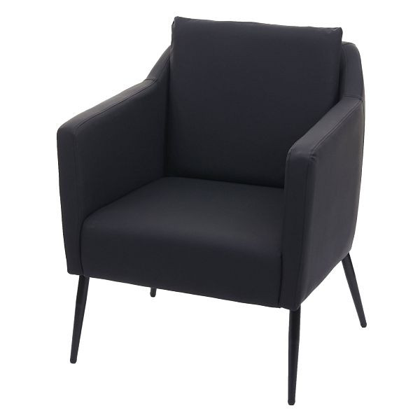 Mendler Lounge-Sessel HWC-H93a, Sessel Cocktailsessel Relaxsessel, Kunstleder schwarz, 74708