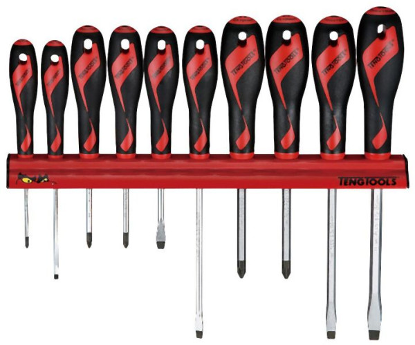 Teng Tools Schraubendreher-Set, Wandhalterung, 10 Teile, WRMD10N