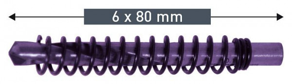 Karnasch Ersatz-Zentrierbohrer beschichtet + Feder 6x80mm, VE: 10 Stück, 201445