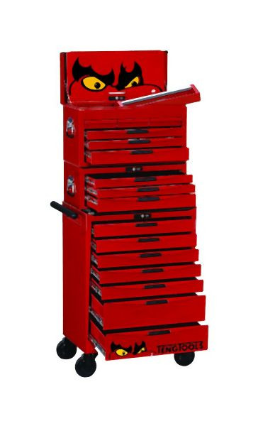 Teng Tools 26"-PRO-Stapel, 16 Schubladen, rot, TC816STACK