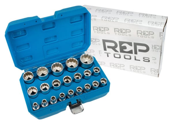 RepTools 12-kant Steckschlüsselsätze 8-36 mm 1/2" Antrieb, XXL-117654