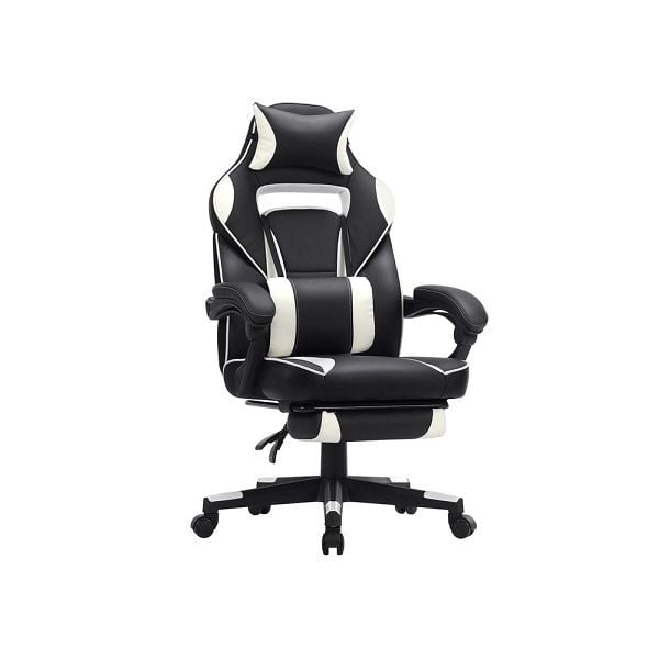 SONGMICS Cooler Gamingchair Schwarz-Weiß, OBG73BW