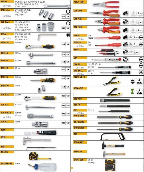 ELORA Werkzeugsortiment 131-teilig, WS-4M, 0000500401101