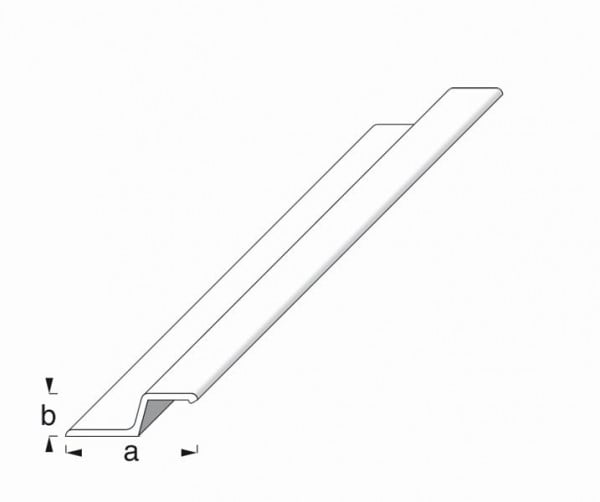 Vormann Alu Griffprofile 40 x 13 x 18 x 2 silber1m, 054498100AL