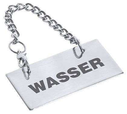 Contacto Schild für Kannen: WASSER, 7229/003