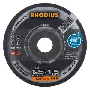 Rhodius TOPline XT24 Extradünne Trennscheibe, Durchmesser [mm]: 125, Stärke [mm]: 1.5, Bohrung [mm]: 22.23, VE: 50 Stück, 205911