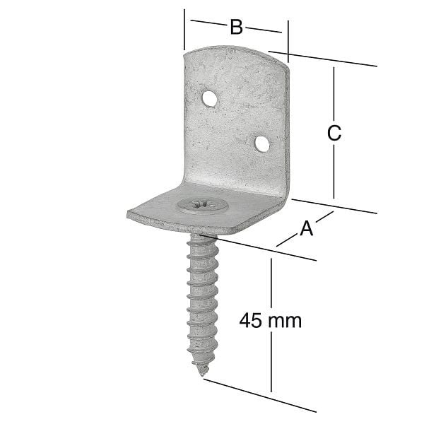 Vormann Flechtzaunbeschläge 35 x 30 x 40 feuerverzinkt, VE: 100 Stück, 071272000ZF