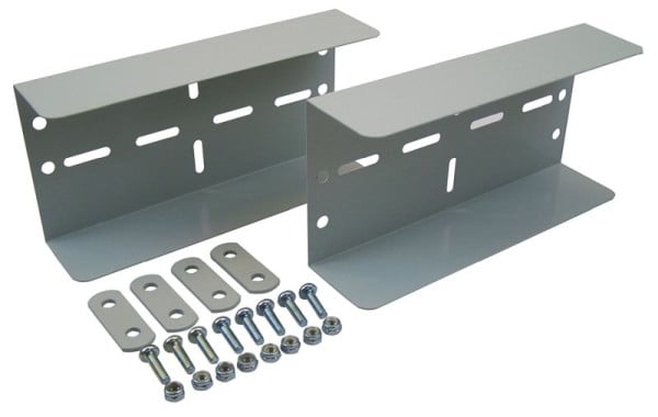 Berger & Schröter Beleuchtungshalterset für Heckträger Korb, pulverbeschichtet, grau, 31408