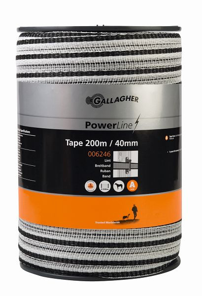 Gallagher PowerLine Breitband 40mm 200m weiß, 006246