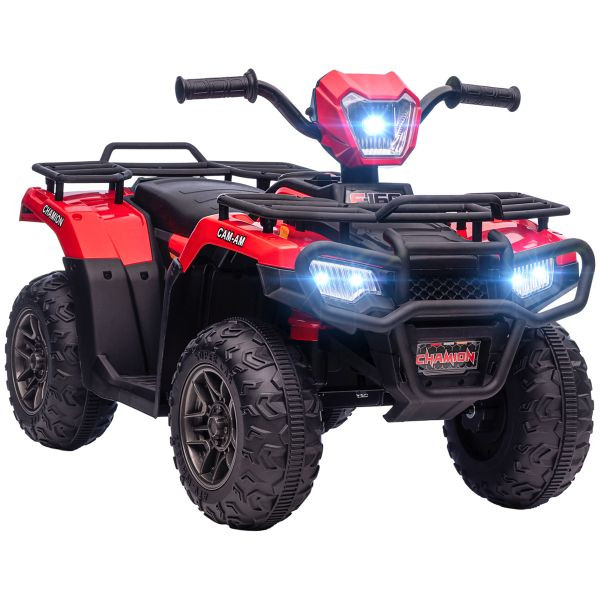 HOMCOM Elektro Kinderquad, Elektroauto, Elektro-Quad, Kinderfahrzeug, Rot, 370-260V90RD