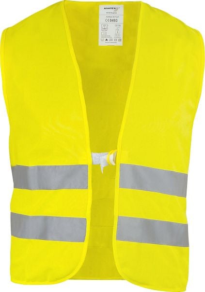 ASATEX Warnwesten, 100% Polyester, Bauchumfang: 146 cm (Übergröße), Farbe: leuchtgelb, VE: 50 Stück, WTGP-146