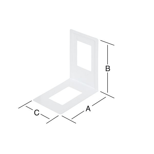 Vormann Bücherstütze 120 x 130 x 80 weiß, 062706120W