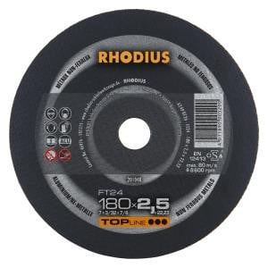 Rhodius TOPline FT24 Freihandtrennscheibe, Durchmesser [mm]: 180, Stärke [mm]: 2.5, Bohrung [mm]: 22.23, VE: 25 Stück, 201048