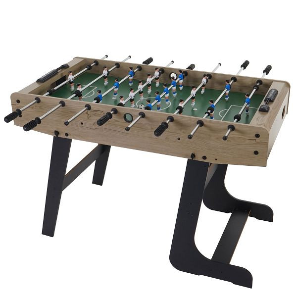 Mendler Tischkicker London, Kicker Kickertisch Tischfussball, klappbar 84x121x105, natur, 44070