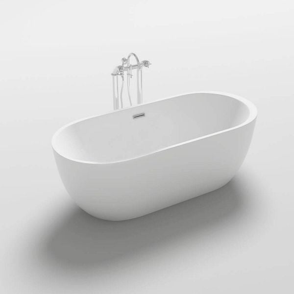 HOME DELUXE Freistehende Badewanne CODO - Weiß, 6832