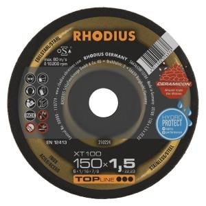 Rhodius TOPline XT100 Extradünne Trennscheibe, Durchmesser [mm]: 150, Stärke [mm]: 1.5, Bohrung [mm]: 22.23, VE: 25 Stück, 210224