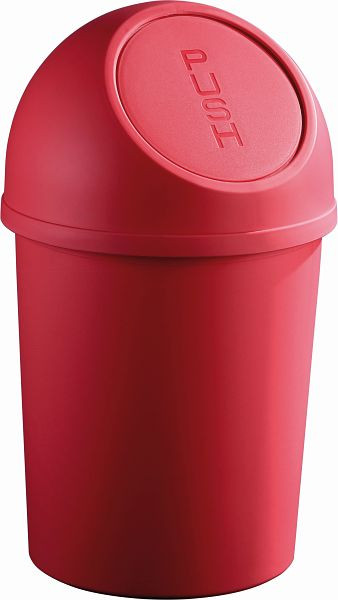 helit Push-Abfallbehälter "the flip" 13L, VE: 6 Stück, rot, H2401125