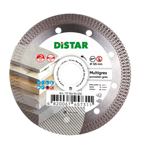 Distar Diamanttrennscheibe 1A1R 125 Multigres, 11115494010