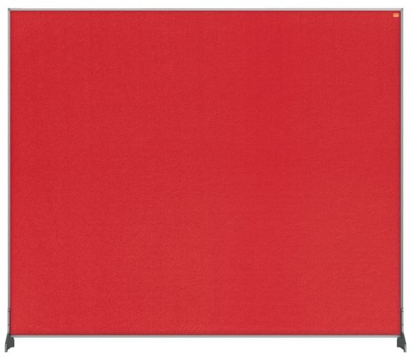 Nobo Impression Pro Schreibtisch-Trennwand Filz 120x100cm, Farbe: Rot, 1915511