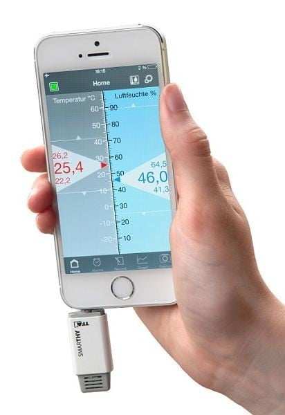 STEP Systems SMARTHY Thermo-Hygrometer für das Smartphone, 37181