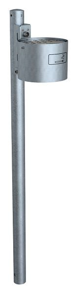 Schake Rundascher zur Wand- + Pfostenbefestigung, feuerverzinkt, mit Standpfosten Ø60x1300mm, 4166