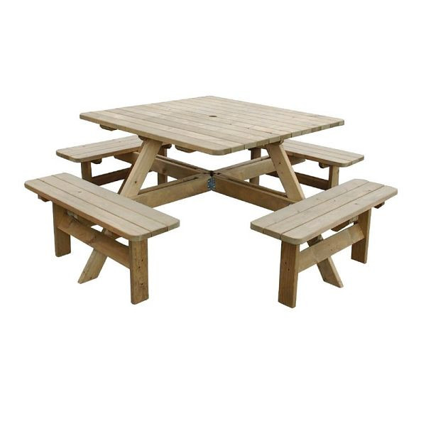 Rowlinson Quadratischer Picknicktisch aus Holz, CG096