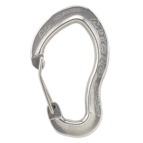 AustriAlpin Karabiner MICRO Drahtbügel, poliert, VE: 40 Stück, KM01AL