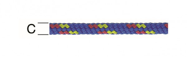 Vormann PP-Kernmantelschnur 4mm blaubunt, VE: 120 Meter, 008405040BLBT