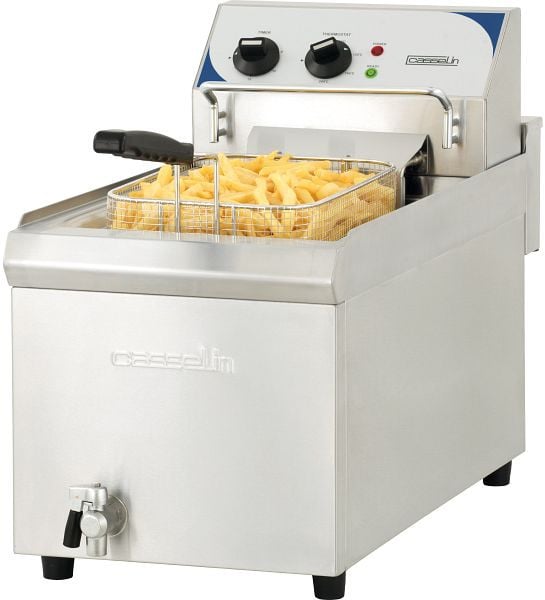 Casselin Fritteuse Profi 10L mit Ablasshahn, CFEV10TB