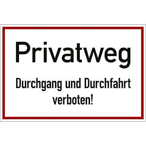 Moedel Privatweg Durchgang und Durchfahrt verboten!, Alu, 300x200 mm, 99074