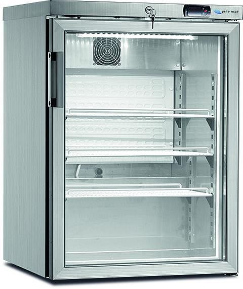 gel-o-mat Kühlschrank Inox und Glastür, 960GKS.1I