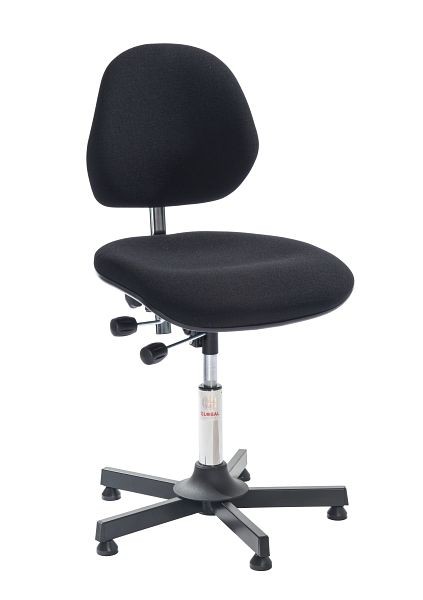 Global Professional Seating Aktiv Stuhl, Stoff niedrig, Stahlfußkreuz, schwarz, 603020100