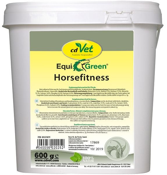 cdVet EquiGreen Horsefitness 600g, 2025