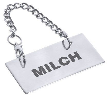 Contacto Schild für Kannen: MILCH, 7229/004