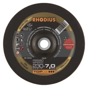 Rhodius TOPline RS580 SPEED Schruppscheibe, Durchmesser [mm]: 230, Stärke [mm]: 7, Bohrung [mm]: 22.23, VE: 10 Stück, 210659