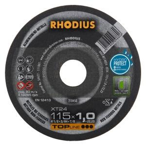 Rhodius TOPline XT24 Extradünne Trennscheibe, Durchmesser [mm]: 115, Stärke [mm]: 1, Bohrung [mm]: 22.23, VE: 50 Stück, 210450