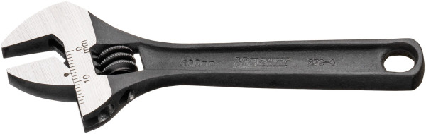 Hazet Einmaulschlüssel, verstellbar, Außen-Sechskant Profil, Oberfläche: phosphatiert, Spiegel hochglanzpoliert, Länge: 108 mm, Spannbereich: 17 mm, 279-4