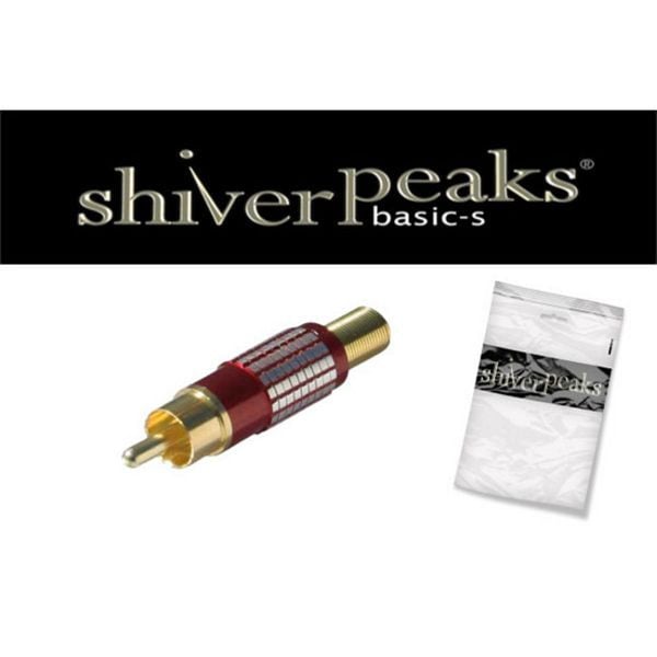 shiverpeaks BASIC-S, Cinchstecker, vergoldet, 6-8mm, Griffkörper Alu rot, BS52025-R