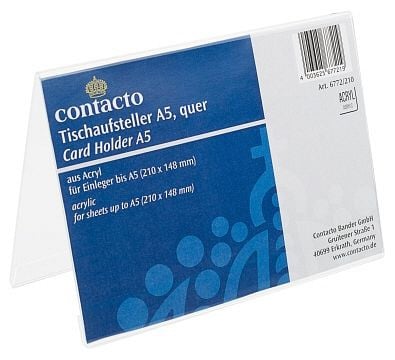 Contacto Acryl-Tischaufsteller A5, quer, 6772/210