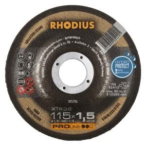 Rhodius PROline XTK38 Extradünne Trennscheibe, Durchmesser [mm]: 115, Stärke [mm]: 1.5, Bohrung [mm]: 22.23, VE: 50 Stück, 205706