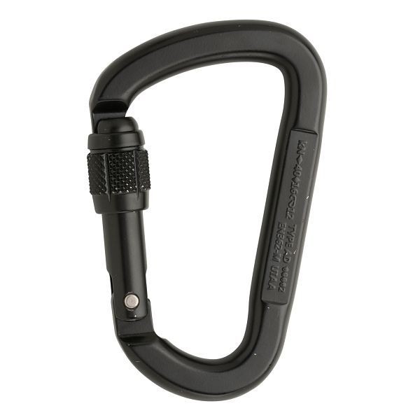 AustriAlpin Karabiner D ASYMM Schraubverschluss Stahl 40 kN, schwarz, VE: 40 Stück, TN11AK-X