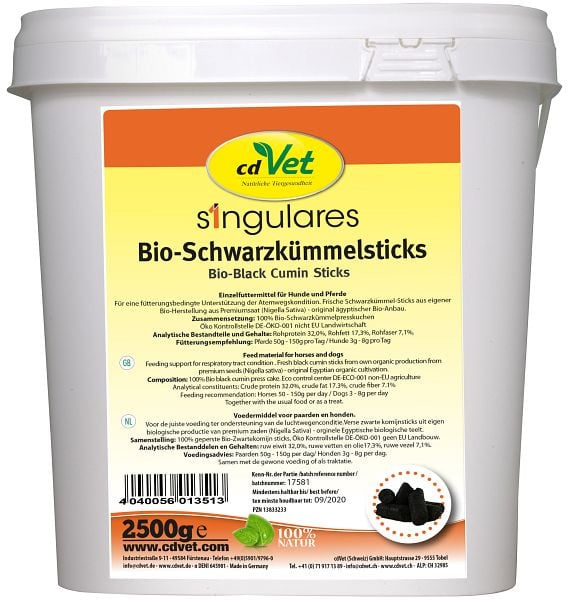 cdVet Singulares Bio-Schwarzkümmelsticks 2,5 kg, 1351