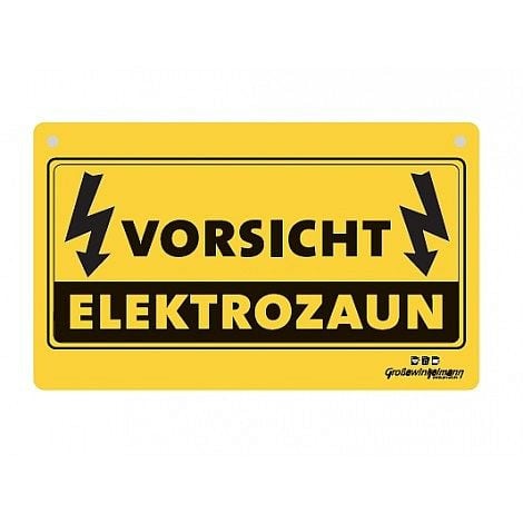 Growi Warnschild "Vorsicht Elektrozaun", 10051130