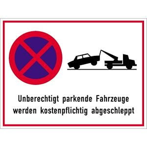 Moedel Unberechtigt parkende Fahrzeuge ..., Alu, 400x300 mm, 56996