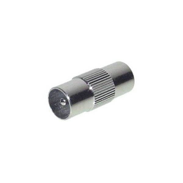 S-Conn Koaxial-Übergangsstück, Stecker auf Kupplung, Vollmetall, CE, 82032-M