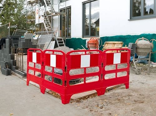 Schake Schachtschutzgitter, Kunststoff, mit rot-weiß reflektierender Folie, Höhe 1000 mm, 311129