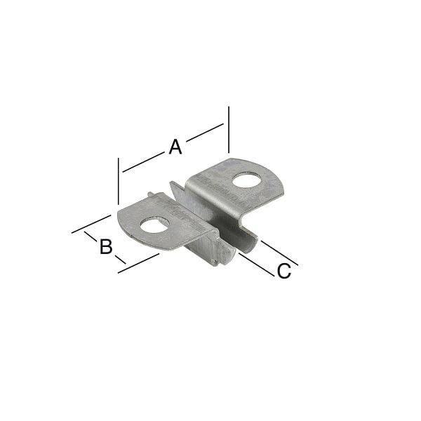 Vormann Einsteckhalter 30 x 15 zweiseitig, verzinkt, VE: 120 Stück, 062804000