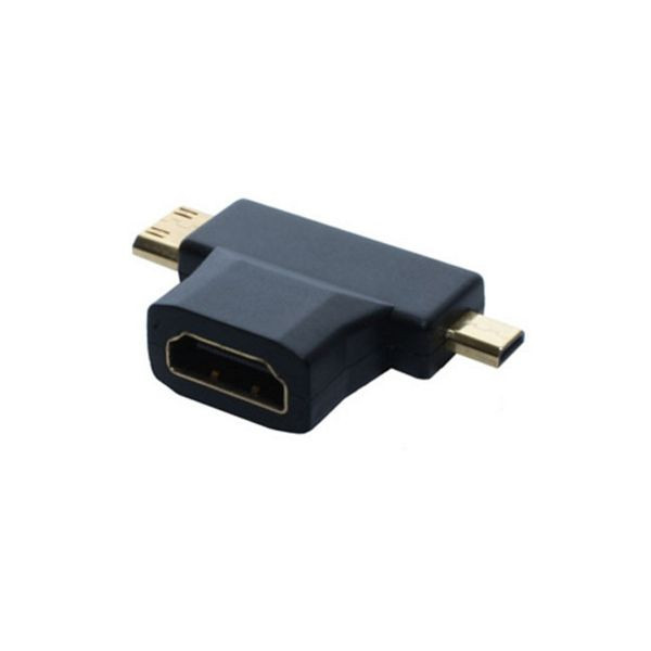 shiverpeaks BASIC-S, Adapter, HDMI-A Kupplung auf HDMI-D Stecker + HDMI-C Stecker, vergoldete Kontakte, BS77414